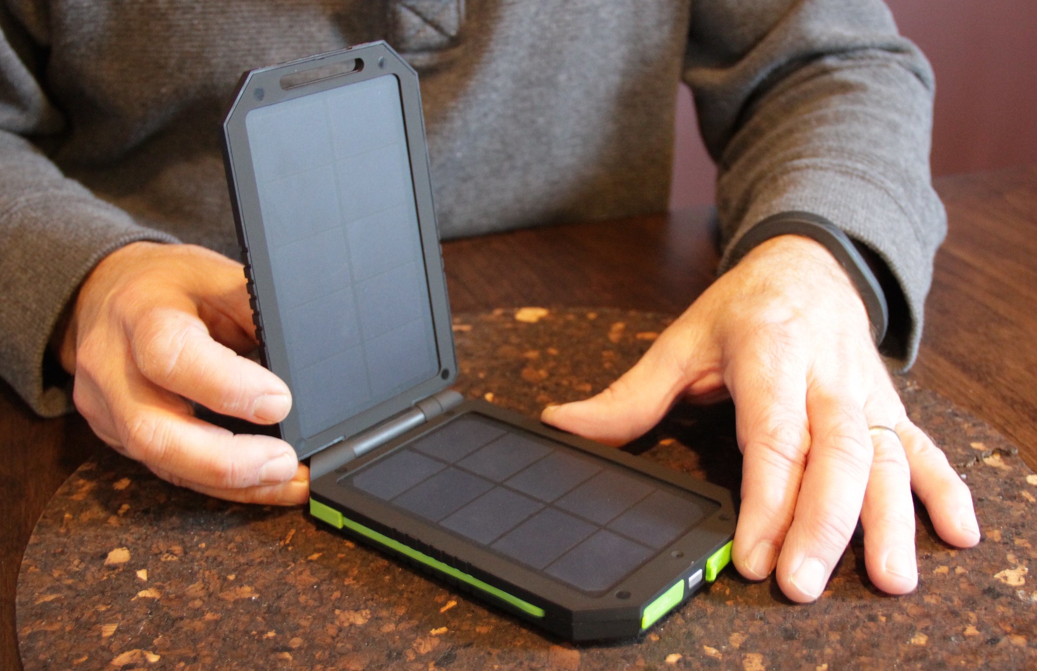 High quality solar battery pack that can charge your cell phone as many as three times