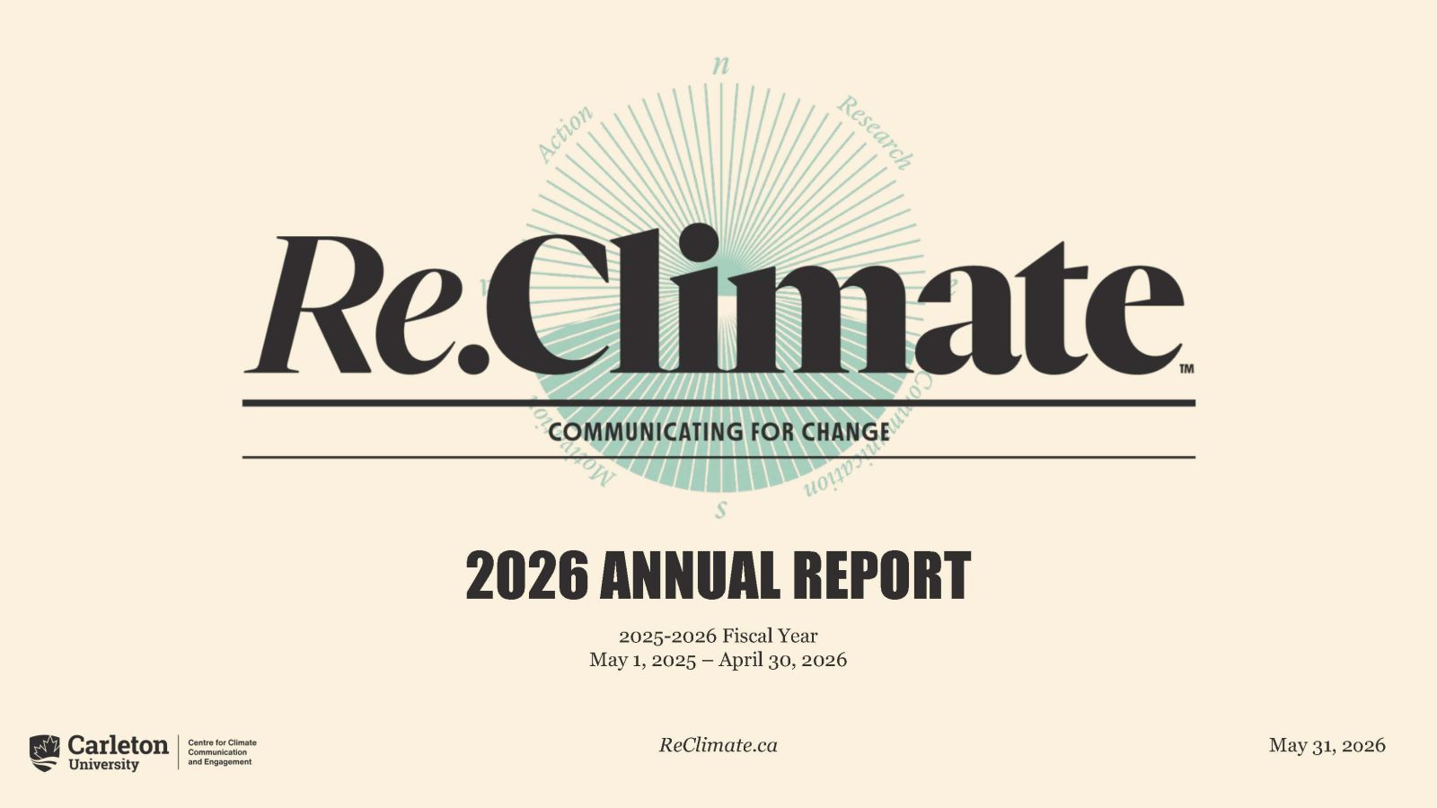 Cover of Re.Climate Annual Report 2026